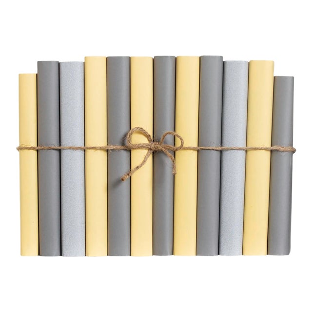 Decorative Books - Cloudy Haze Paper Wrapped Book Bundle - 1 Foot of Grey Books For Sale