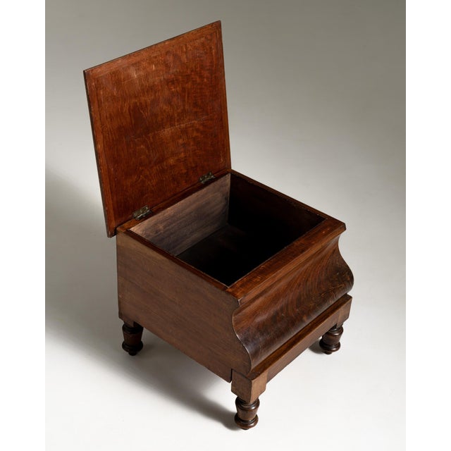 19th Century 19th Century Victorian Storage Chest With Leather Top For Sale - Image 5 of 13