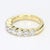 18k Yellow Gold Band With Eight Bezel Set Diamonds - Size 4 For Sale - Image 4 of 7