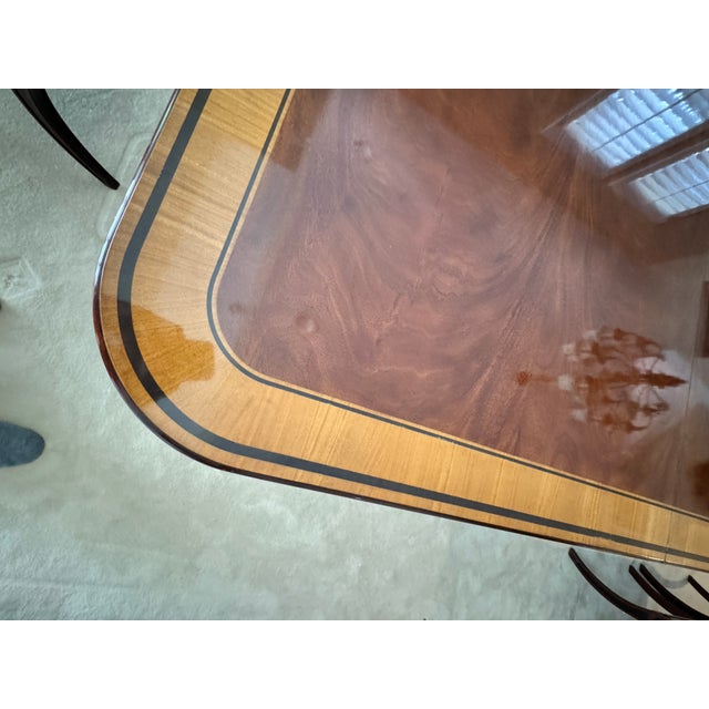 Wood 1990s Regency Dining Table and Chairs For Sale - Image 7 of 18