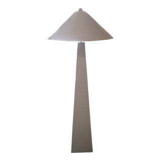 1980s F. Fredrick Ramond Mid Century Modern Metal Pyramid Floor Lamp For Sale