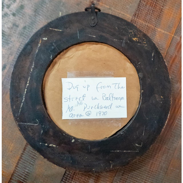 18th Century Giltwood Frame With British Metal Royal Warrant From Revolutionary War Era For Sale - Image 9 of 12