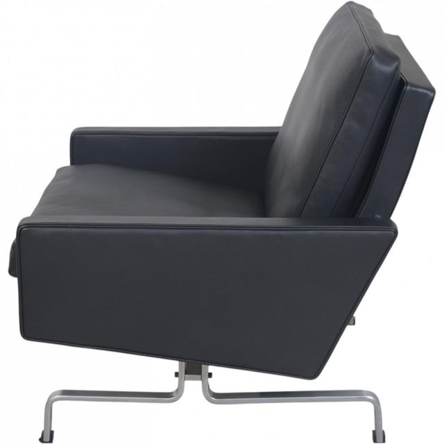 PK31/1 Chair in Black Aniline Leather by Poul Kjærholm, 1970s For Sale - Image 12 of 18