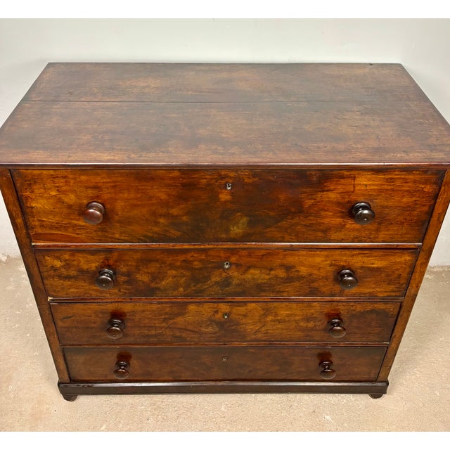 19th Century Spanish Colonial Walnut Secretary Chest With Fall Front Desk For Sale - Image 17 of 18