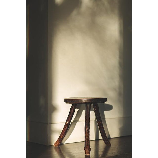 Mid 20th Century Antique Primitive Farm Milking Stool, Mid 20th Century For Sale - Image 5 of 9
