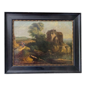 Dutch Romantic Landscape, After Jacob Van Ruisdael, Oil on Canvas, Late 17th Century.