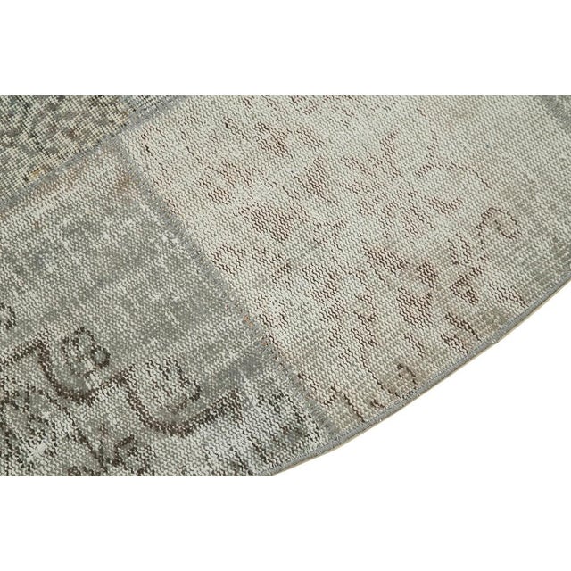 Vintage Handmade Round Rug For Sale - Image 3 of 6