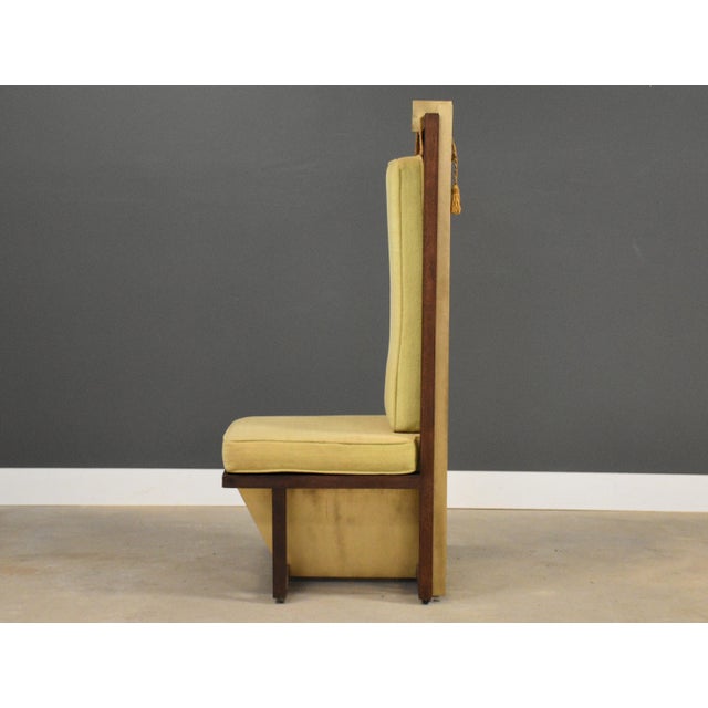 1980s Mahogany and Gold King Sitting Dining Chair For Sale - Image 4 of 9