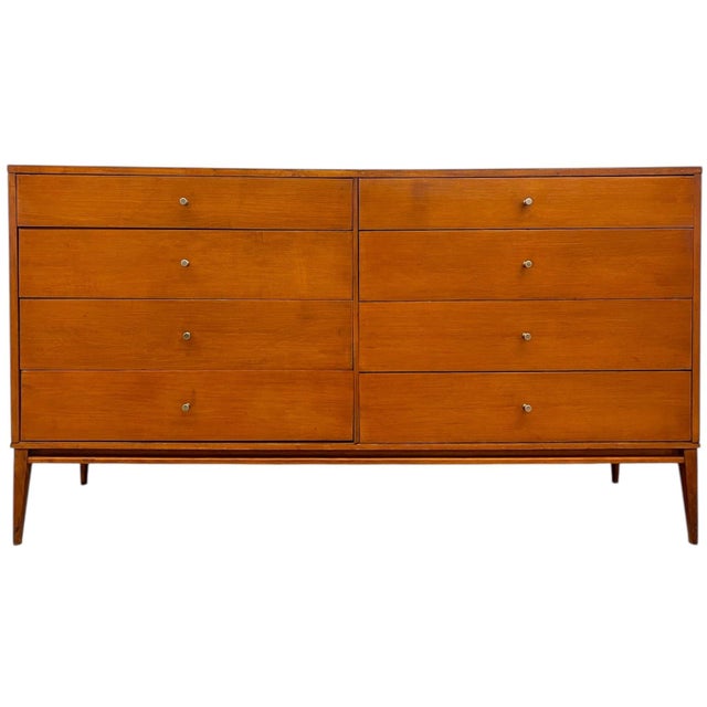 Mid-Century Modern 1950s Paul McCobb Planner Group Matching 8-Drawer Dresser & Tall Chest for Winchendon Furniture - Mid-Century Modern Bedroom Storage Set For Sale - Image 3 of 9