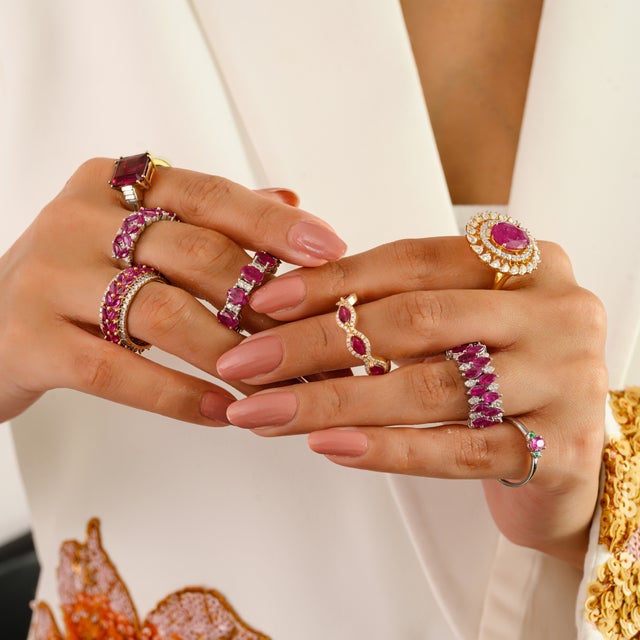 Marquise Ruby Cocktail Ring in 14k Solid Gold Size 6 For Sale In New York - Image 6 of 16