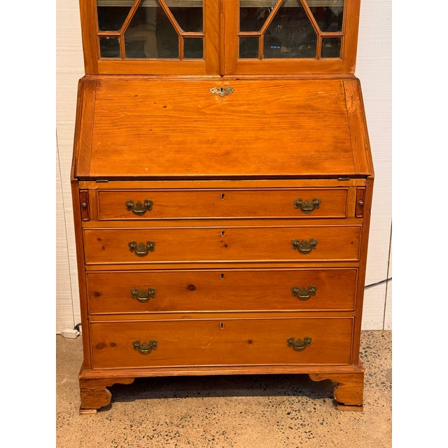 19th Century English Pine Secretary Bookcase For Sale - Image 12 of 18