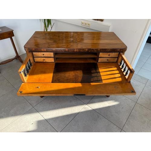 Brown Biedermeier Writing Desk For Sale - Image 8 of 17