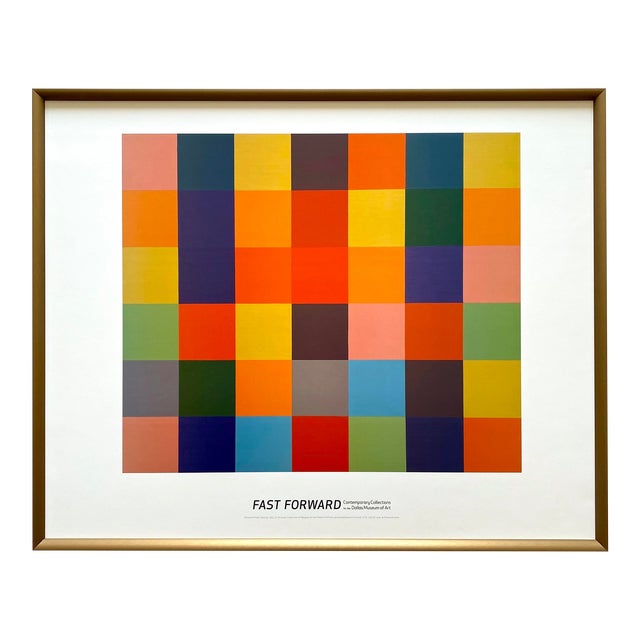 Ellsworth Kelly Modernist Offset Lithograph Print Framed Exhibition Poster " Sanary " 1952 For Sale
