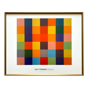 Ellsworth Kelly Modernist Offset Lithograph Print Framed Exhibition Poster " Sanary " 1952