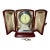 Working Antique Walter Jones Sterling Silver Hard Cased Travel Desk Clock For Sale