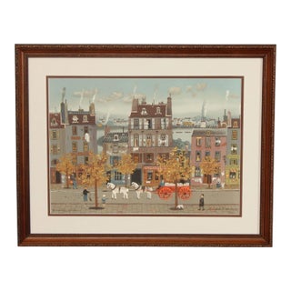Michel Delacroix 'Marchand de Farine' Framed Numbered Lithograph For Sale