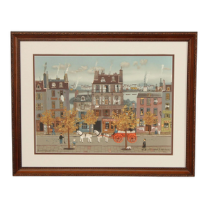 Michel Delacroix 'Marchand de Farine' Framed Numbered Lithograph