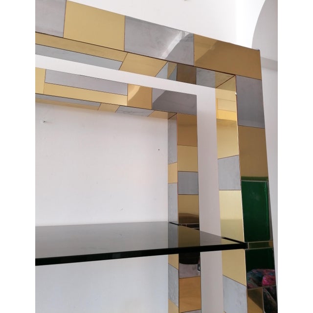 Large Vintage American Brutalist Cityscape Freestanding Shelf by Paul Evans, 1970s For Sale - Image 4 of 18