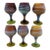 Vintage Hebron Phoenician Handblown Glass Wine Goblets - Set of Six For Sale