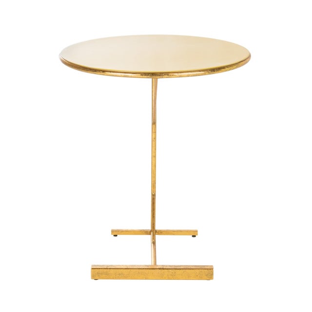Yellow Sionne Round C Table in Yellow / Gold For Sale - Image 8 of 8