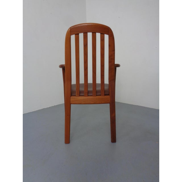 Danish Teak and Leather Armchair from Dyrlund, Denmark, 1970s For Sale - Image 9 of 16