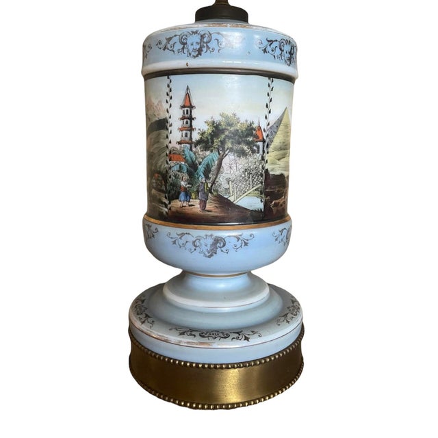 Metal 1940s Venetian Scenic Table Lamp For Sale - Image 7 of 8