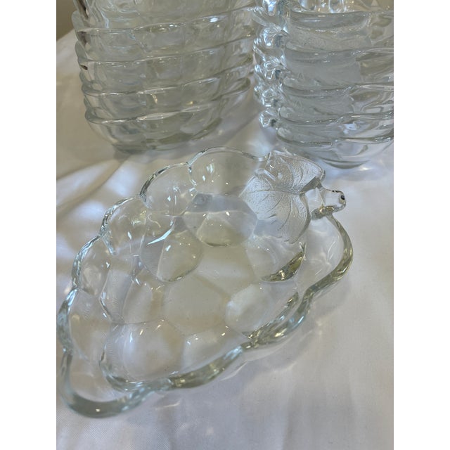 Vintage Pressed Glass Grape Shaped Bowls - Set of 12 For Sale - Image 4 of 9