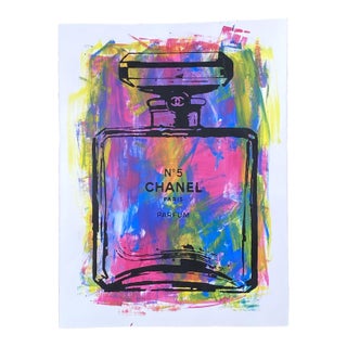 Original Chanel Pop Art Mixed Media Painting For Sale