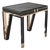 "Stella" Piano Chair With Stainless Steel, Bronze and Woven Leather For Sale