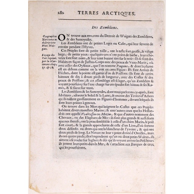 Paint Rare Hand Colored "Cabane Des Hold" - 1st Ed "Description De L’Univers" C. 1683 by Alain Manesson Mallet For Sale - Image 7 of 7