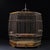 Mid 20th Century Vintage Chinese Huali Rosewood Hexagonal Bird Cage With Gemstone Inlays and Bronze Hook For Sale - Image 5 of 9