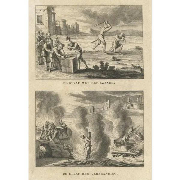 Religious Punishments with the Sword and Fire, 1731, Paper For Sale - Image 3 of 6