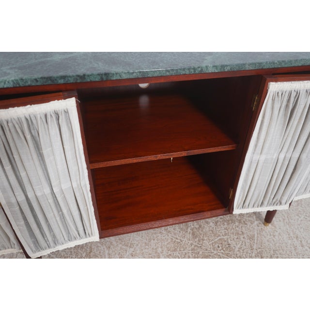McLain Wiesand Custom Furniture McLain Weisland Regency Custom Mahogany Marble Top Credenza For Sale - Image 4 of 16