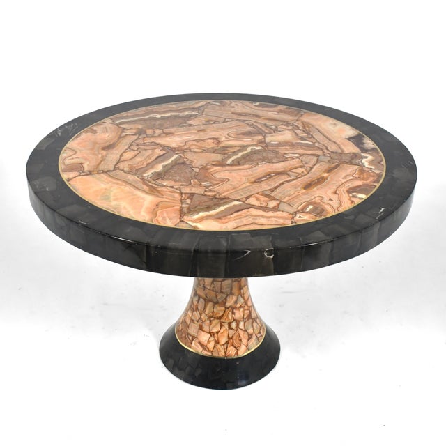 Mid-Century Modern Muller of Mexico Onyx Pedestal Dining Table/Center Table For Sale - Image 3 of 10