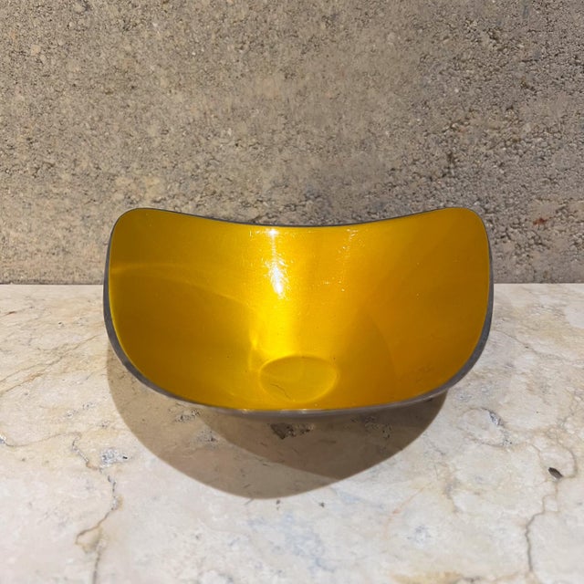 1960s Sculptural Yellow Dish Reed & Barton by John Prip For Sale In San Diego - Image 6 of 10