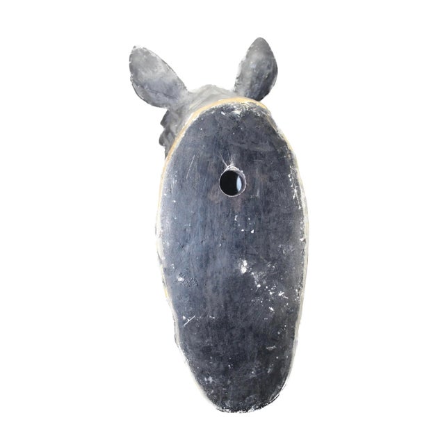 Wood Antique French Plaster Horse Head Wall Mount For Sale - Image 7 of 7