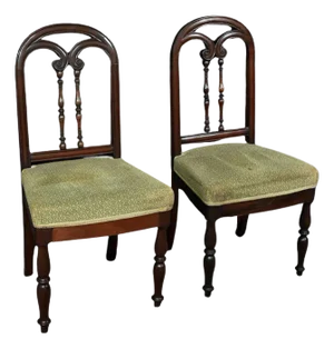Restoration Mahogany Chairs, Early 19th Century, Set of 2