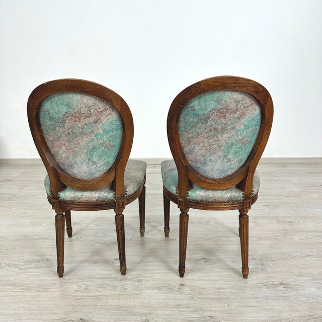 Textile French Louis XVI Dining Chairs – Set of 10 For Sale - Image 7 of 13
