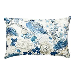 The House of Scalamandré Shenyang Lumbar Pillow, Porcelain For Sale