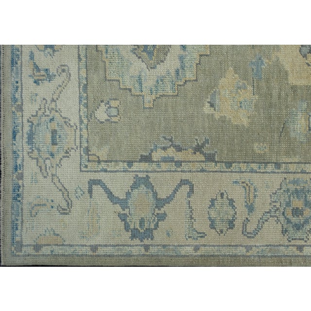 Turkish Oushak Rug 3'10" x 5'3" #17007 For Sale - Image 4 of 8