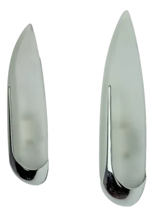 Epis Wall Lights in Smoked Glass and Silver Metal from Idearte, Spain, 1980, Set of 2
