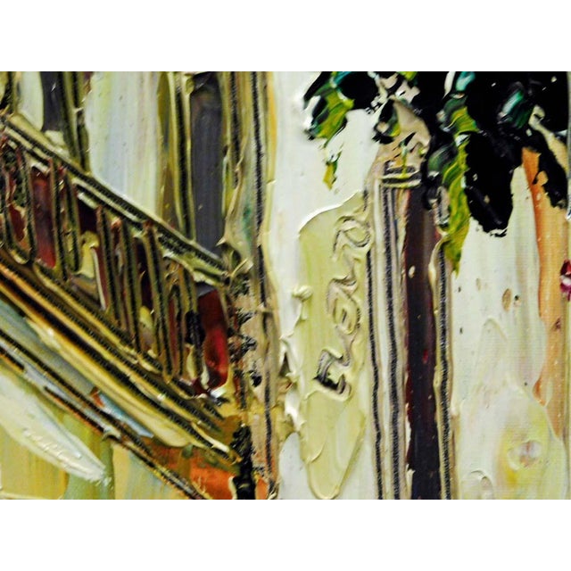 Maya Eventov Untitled Oil Canvas With Beautiful Custom Frame Me040908-03 For Sale - Image 9 of 9