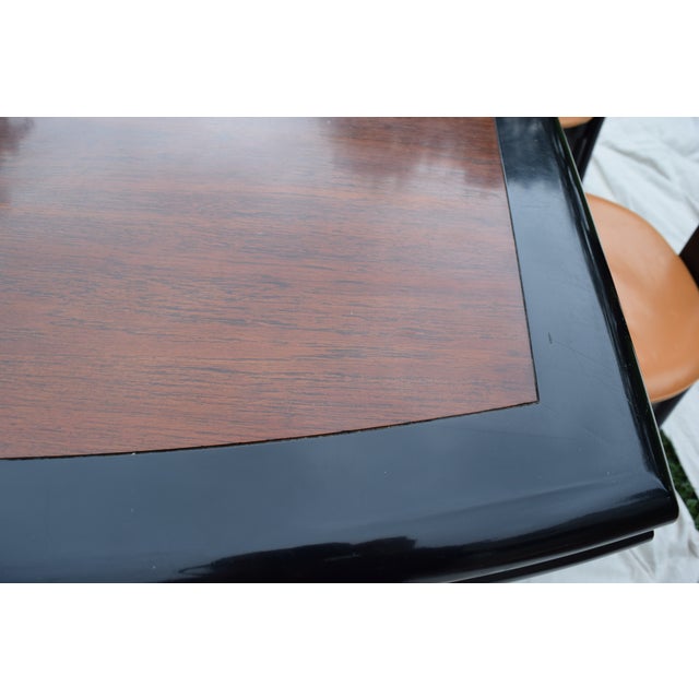 Black Pierre Cardin for Roche Bobois 1970s Black Lacquer Dining Set of 11 For Sale - Image 8 of 12