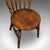 Set of 4 Antique Station Chairs, English Beech Dining Seat, Reception, Edwardian For Sale - Image 11 of 12