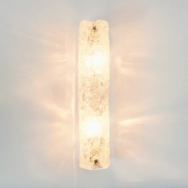 Hillebrand 1970s Mid-Century Modern Tubular Murano Glass Wall Lights/Sconces From Hillebrand - a Pair For Sale - Image 4 of 11