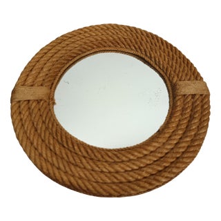 Vintage Rope Mirror by Adrien Audoux & Frida Minet, 1950s For Sale