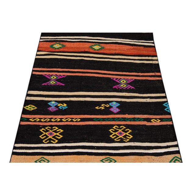 Vintage Kilim Wool Runner For Sale - Image 9 of 13