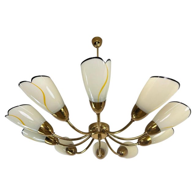 Large Mid-Century Modern Chandelier by Instala Děčín, 1960s For Sale - Image 10 of 10