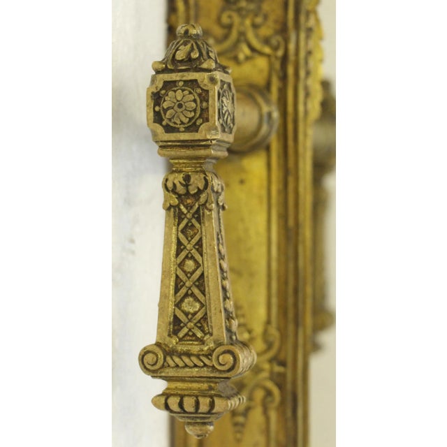 Metal Vintage European French Lever Door Knob Set For Sale - Image 7 of 8