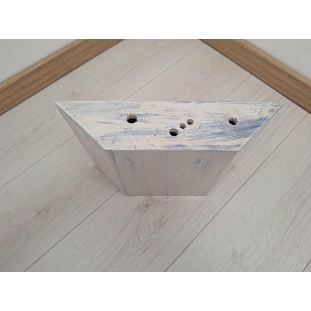 Mid-Century Modern Enameled Ceramic Flower Holder by Bianca Garinei for Atelier Ceramica Smaltata, 1990s For Sale - Image 3 of 10